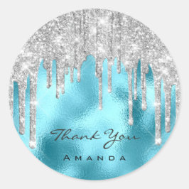 Adesivo Obrigado A Dar O Nome 16º Bridal Silver Glitter Oc