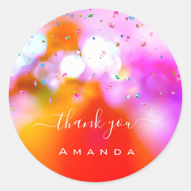 Adesivo Obrigado A Dar O Nome 16º Bride Unicorn Crystals P (Frente)