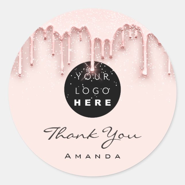 Adesivo Obrigado A Dar O Nome De Makeup Artist Skinny Rosa (Frente)