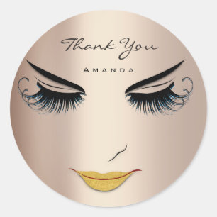 Adesivo Obrigado A Dar O Nome Eyelash Rosa Blue Sweet 16º