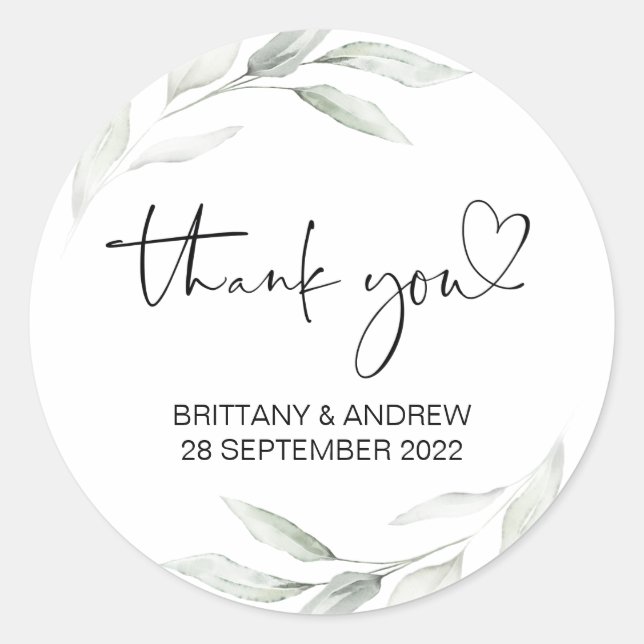 Adesivo Obrigado A Favor De Casamento Treat Bag Jar Eucaly (Frente)