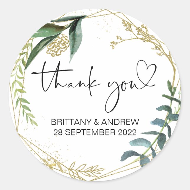 Adesivo Obrigado A Favor De Casamento Treat Bag Jar Eucaly (Frente)