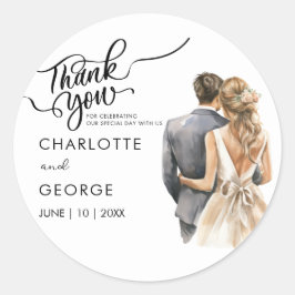 Adesivo Obrigado A Noiva Noiva, Noiva, Noite De Aquarela.