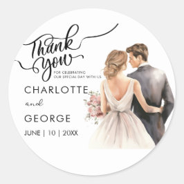 Adesivo Obrigado A Noiva Noiva, Noiva, Noite De Aquarela.