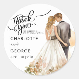 Adesivo Obrigado A Noiva Noiva, Noiva, Noite De Aquarela.