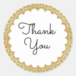 Adesivo Obrigado A Vintage Com Vinhagens Douradas Personal