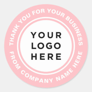 Adesivo Obrigado a você borrar o logotipo cor-de-rosa gir