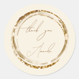 Adesivo Obrigado A Você Chamar Seal Dourado Caligraphy Bro
