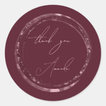 Obrigado A Você Chamar Seal Rosa Burgundy Glitter