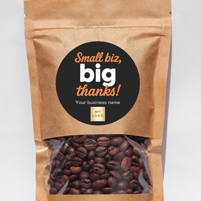 Adesivo Obrigado a você logotipo preto de laranja (Criador carregado)