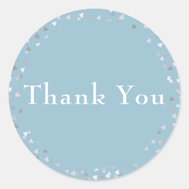 Adesivo Obrigado Adoram Corações Confetti (Frente)