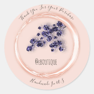 Adesivo Obrigado Adquira Florestas Rosa Marinhos Azuis