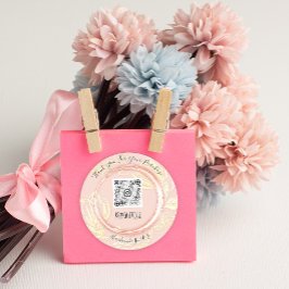 Adesivo Obrigado Adquira o logotipo de código QR Rosa Eyel