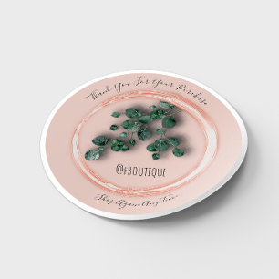 Adesivo Obrigado Adquira O Nome Eucalipto Verde Rosa