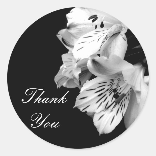 Adesivo Obrigado Alstroemeria Lily Sticker (Frente)
