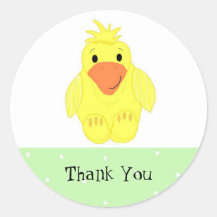 Adesivo Obrigado amarelo pequeno do pato você