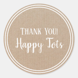 Adesivo Obrigado artesanato moderno do círculo do hipster