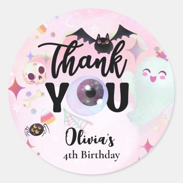 Adesivo Obrigado assustador (Frente)