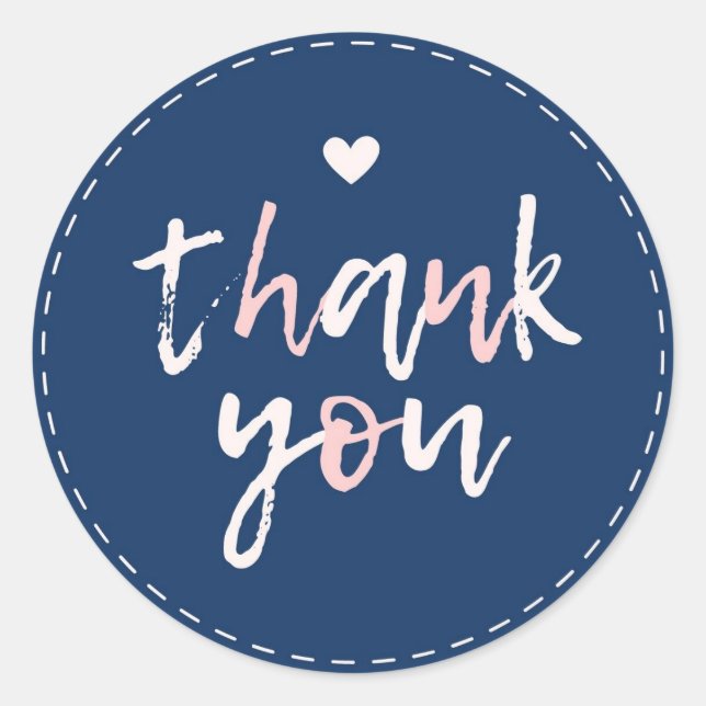 Adesivo Obrigado azul-claro-cor-de-rosa-claro para compra (Frente)