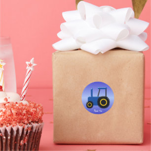 Adesivo Obrigado azul do trator você