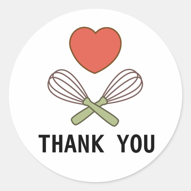 Adesivo Obrigado Baker's Stickers (Frente)