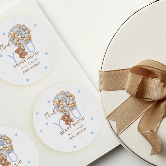 Adesivo Obrigado Beary Muito Blue Bear (Criador carregado)