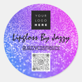 Adesivo Obrigado Beleza comercial Cor-de-rosa azul Código 