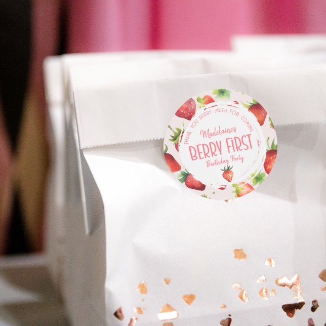 Adesivo Obrigado Berry Muita primeiro aniversario De Moran (Criador carregado)