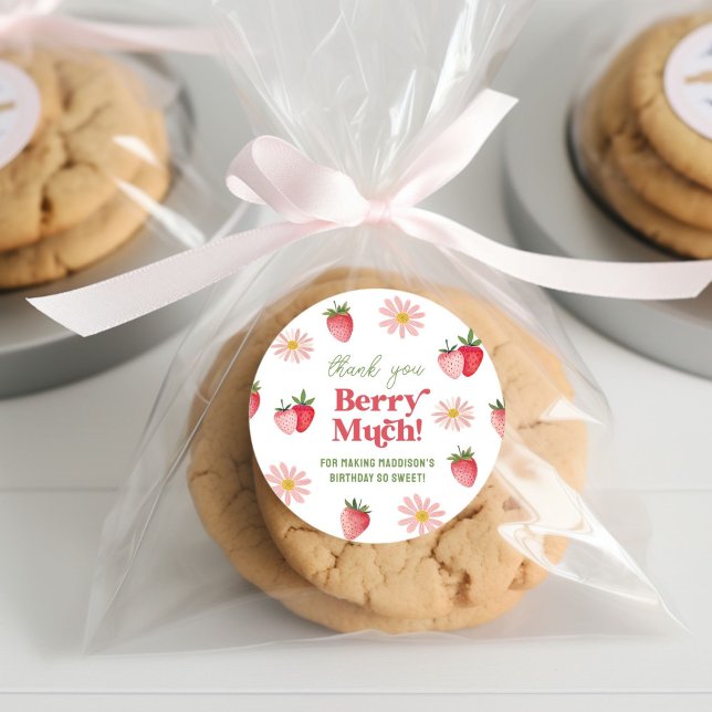 Adesivo Obrigado Berry Muito Rosa Morango (Criador carregado)