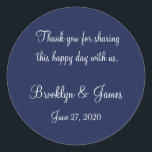 Adesivo Obrigado Blue NMaritime Wedkers Stickers<br><div class="desc">Obrigado,  vinhetas náuticas azuis de casamento com texto desagradável</div>