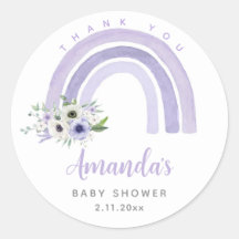 Obrigado Boho Arco-íris Chuvinha de Bebê Clássico