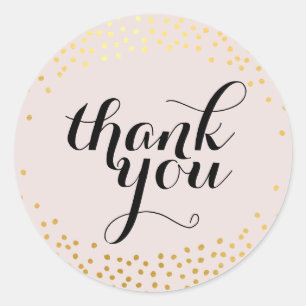 Adesivo OBRIGADO BONITO VOCÊ SELA confetes do ouro cora