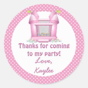 Adesivo Obrigado Bouncy grande do aniversário da casa do