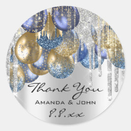 Adesivo Obrigado Bridal Ballon Blue Marinho Drivers Silver