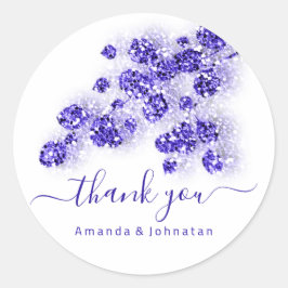 Adesivo Obrigado Bridal Sweet16ª Floral White Blue