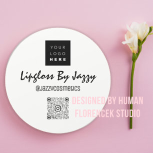 Adesivo Obrigado Business Packaging Logotipo de código QR