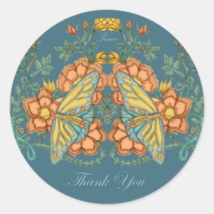 Adesivo Obrigado, Butterfly Sticker