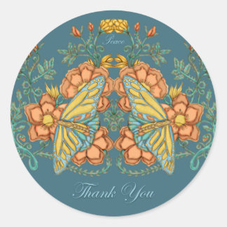 Adesivo Obrigado, Butterfly Sticker