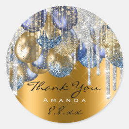 Adesivo Obrigado Casamento Birthday Ballons Blue Drives Do