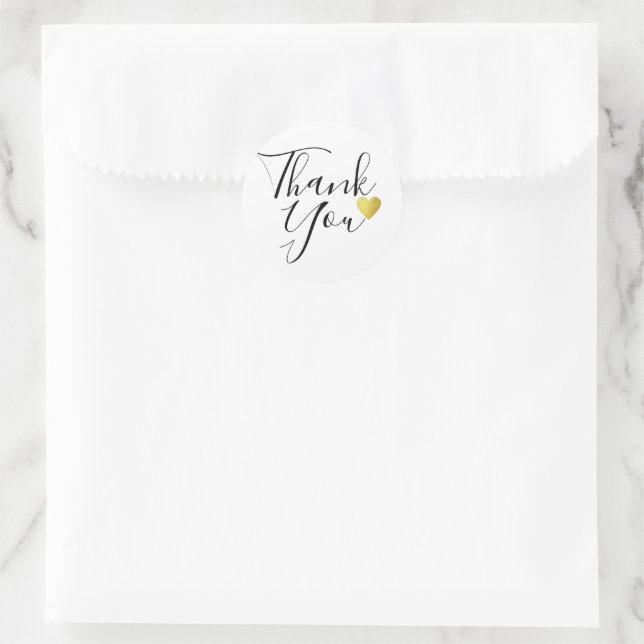 Adesivo Obrigado, casamento de amor elegante (Bolsa)