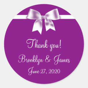 Adesivo Obrigado Casamento Roxo Vestidos Com Arco