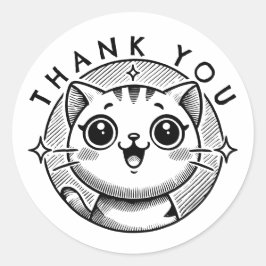 Adesivo Obrigado Cat