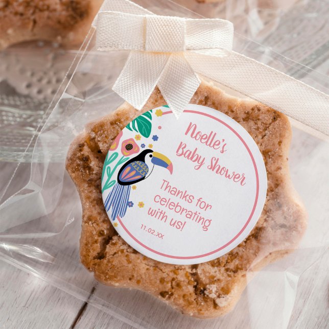 Adesivo Obrigado Chá de fraldas De Pássaro Turiano Tropica (Criador carregado)