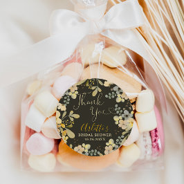 Adesivo Obrigado chá de panela chic floral outono