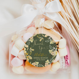 Adesivo Obrigado chá de panela chic floral outono