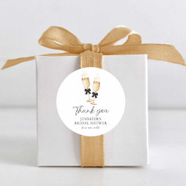 Adesivo Obrigado Champanhe Moderna