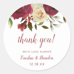 Adesivo Obrigado chique do casamento da aguarela do solar