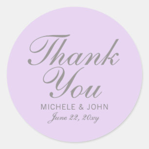 Adesivo Obrigado chique simples do Lilac você favorece