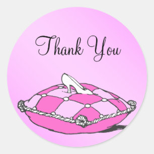 Adesivo Obrigado Cinderella Slipper Pink Sticker