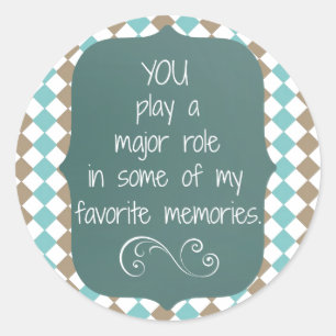 Adesivo Obrigado citações das memórias